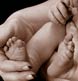 Mom's hands & baby's feet!