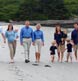 Walking on a beach in Georgetown.