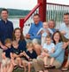 An extended family group at their summer home in Georgetown.