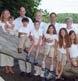 An extended family in Harpswell with nicely coordinated clothing!