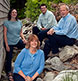 Behind the boathouse at our Harpswell studio.