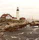 Portland Head Light with Coast Guard cutter Eagle