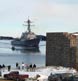 USS Stockdale (DDG-106) sailing by Fort Popham.