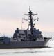 USS Stockdale (DDG-106) enters the Atlantic Ocean after clearing the Kennebec River.